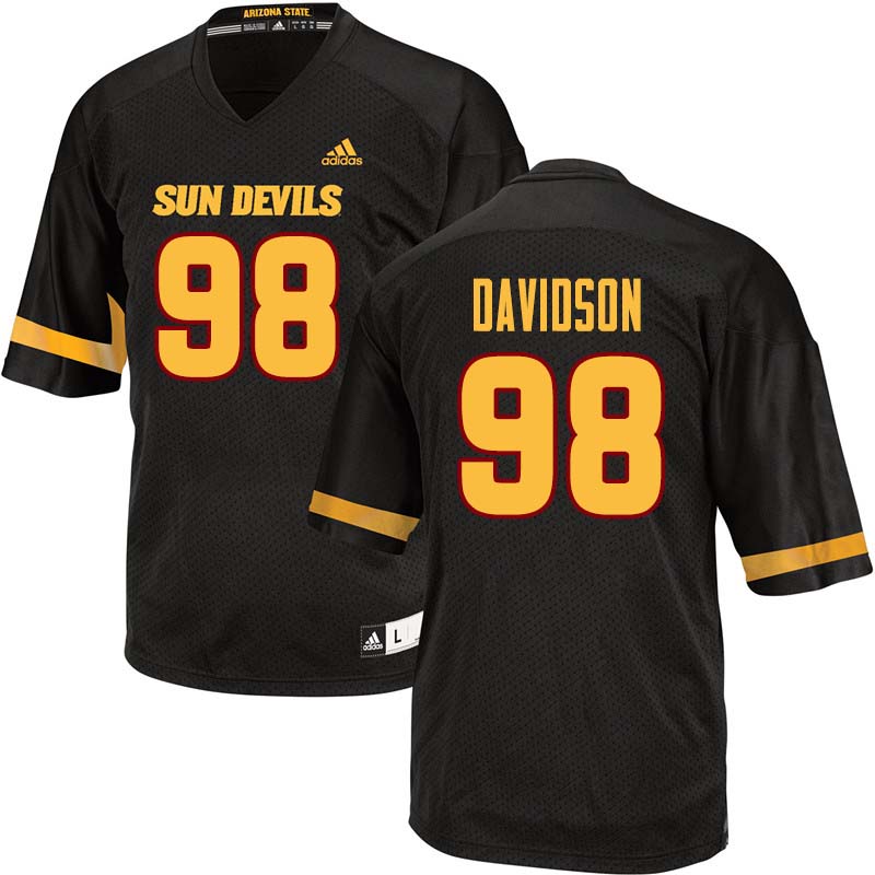Men #98 D.J. Davidson Arizona State Sun Devils College Football Jerseys Sale-Black